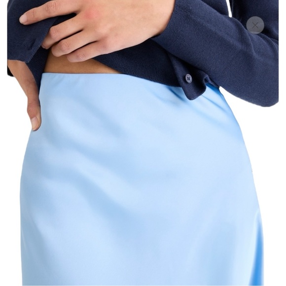 J. Crew Gwyneth Slip Skirt in Placid Sky (L) - Picture 2 of 11